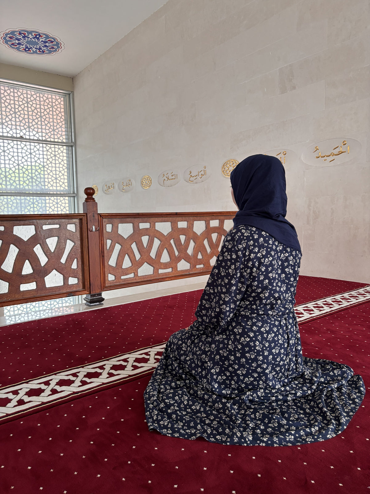 Namaz Elbisesi Çiçek Desenli
