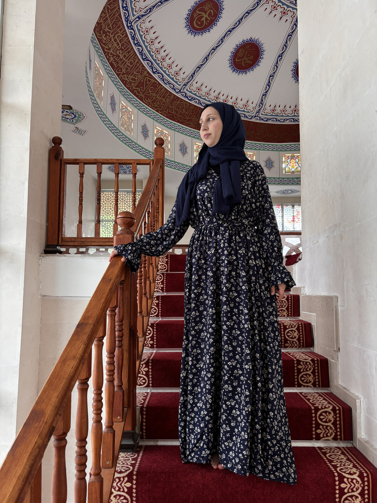 Namaz Elbisesi Çiçek Desenli