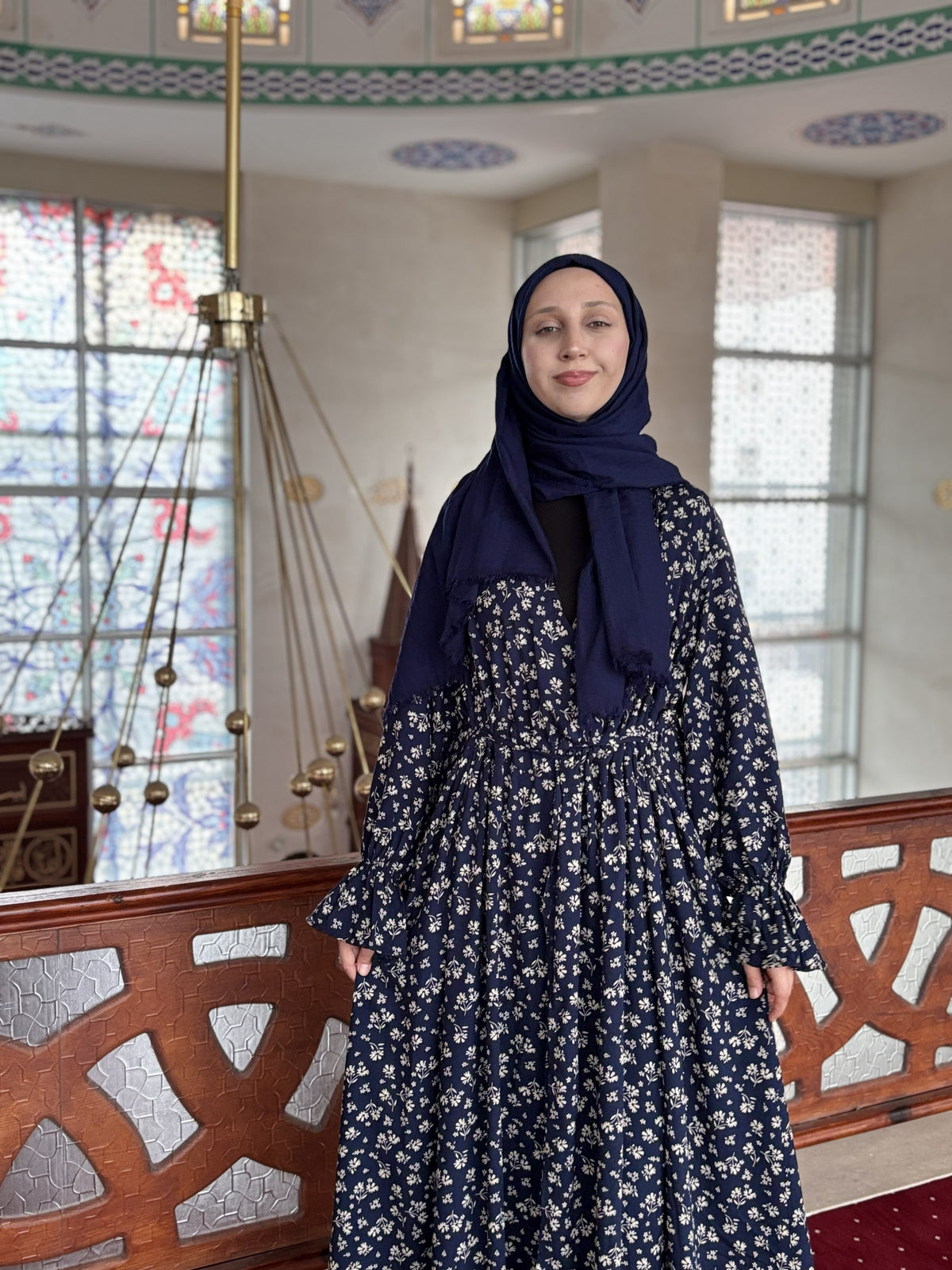 Namaz Elbisesi Çiçek Desenli
