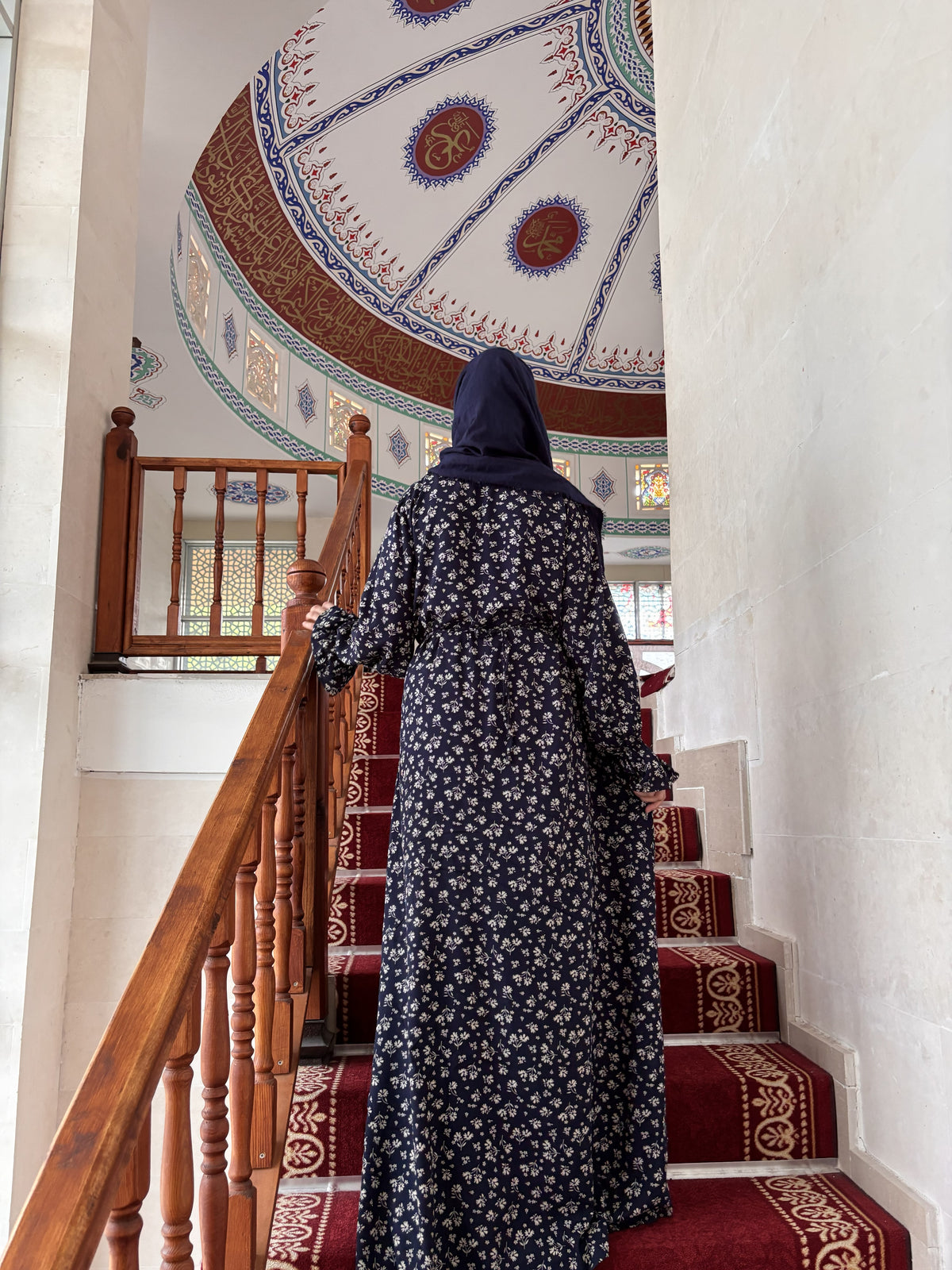 Namaz Elbisesi Çiçek Desenli