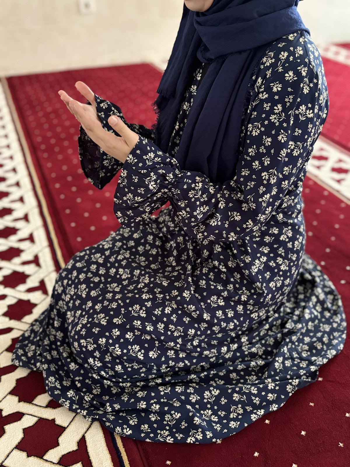 Namaz Elbisesi Çiçek Desenli