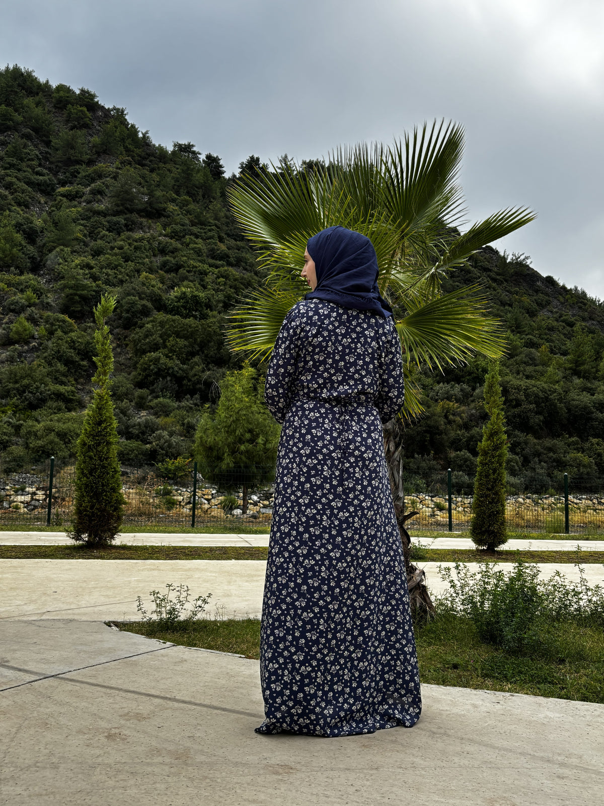 Namaz Elbisesi Çiçek Desenli