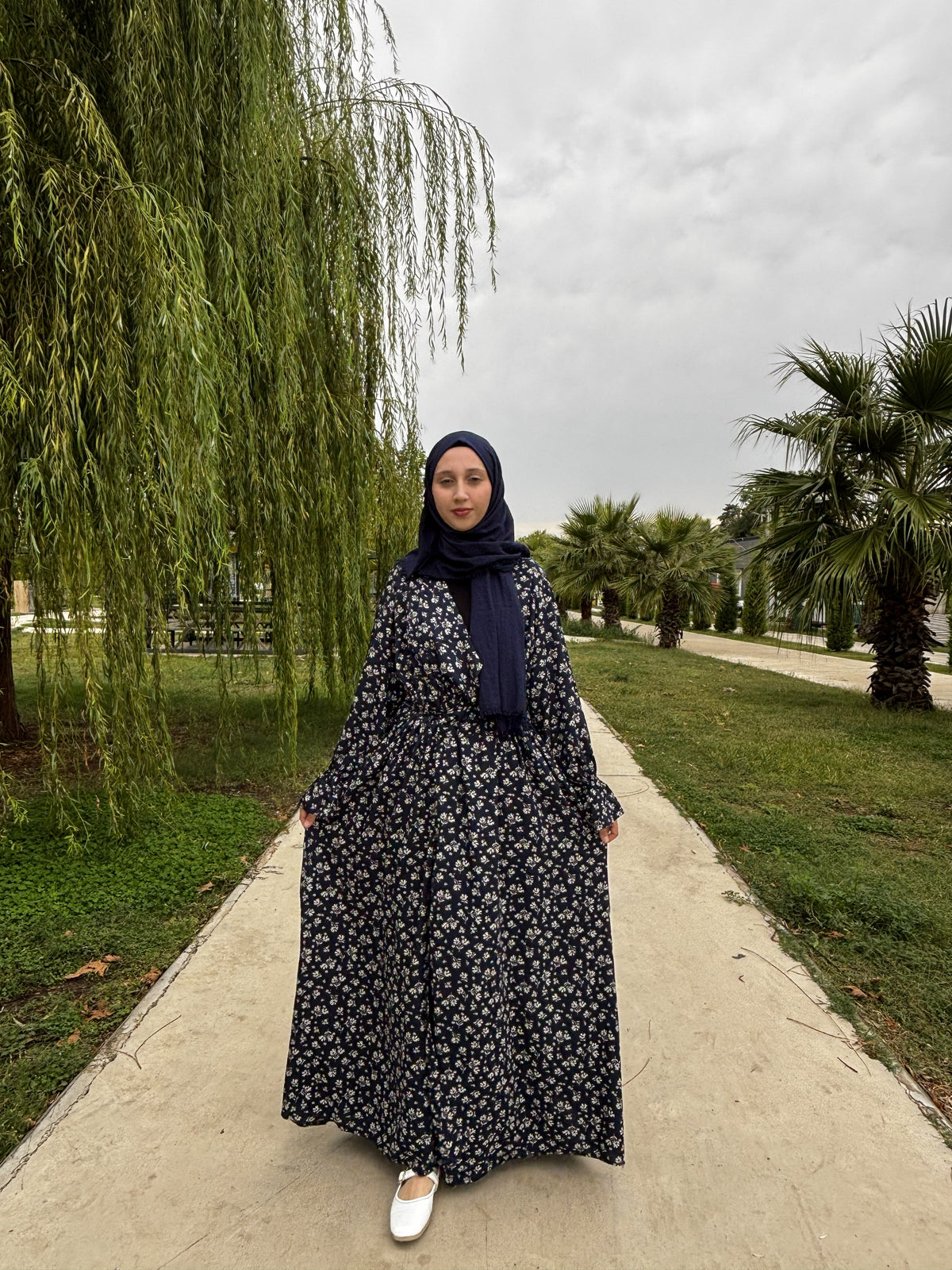 Namaz Elbisesi Çiçek Desenli
