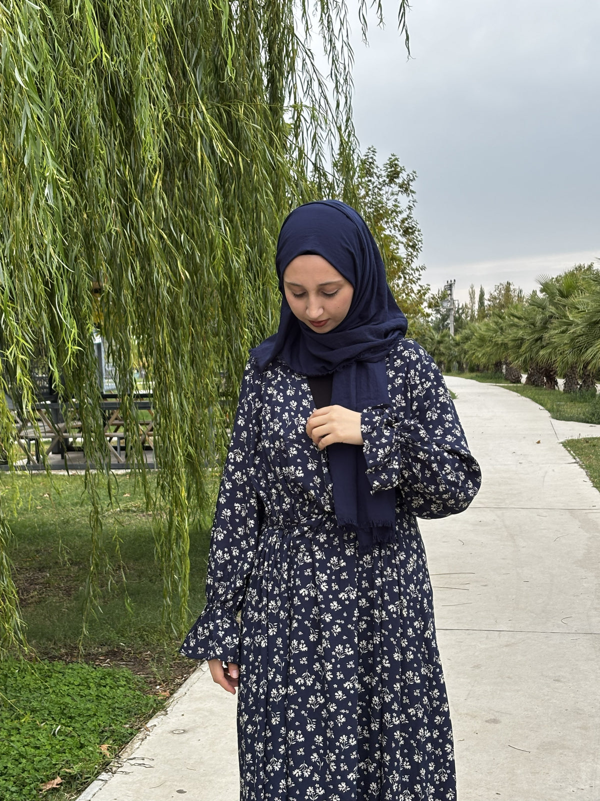 Namaz Elbisesi Çiçek Desenli