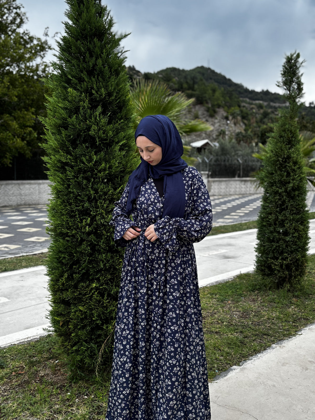 Namaz Elbisesi Çiçek Desenli
